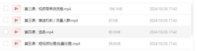 《第二工作系列》视频号系列课程，从0开始做一个赚钱的视频号 [458MB]