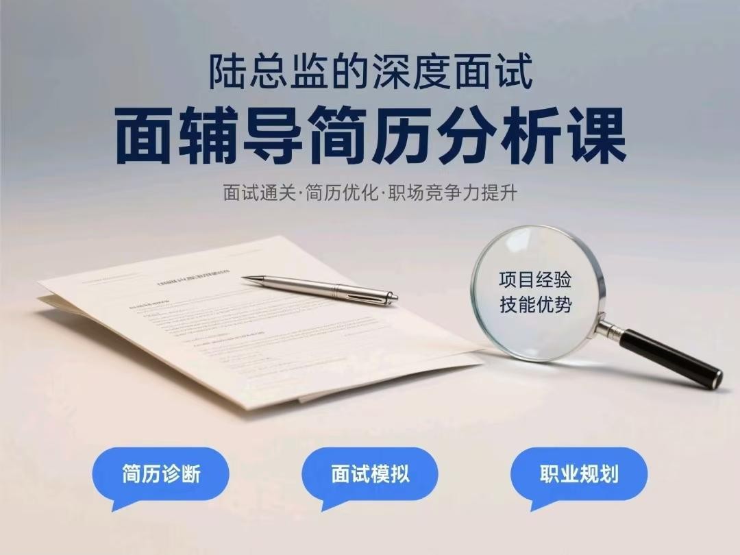 陆总监的深度面试辅导简历分析课-节数【71】【9.6GB】