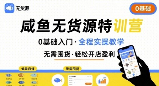 卫阳-无货源特训营 0基础带你玩转咸鱼无货源【2GB/MP4】