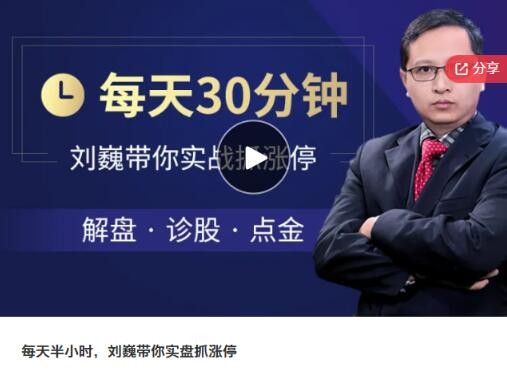 每天半小时，刘巍带你实盘抓涨停【1.5GB/MP3】