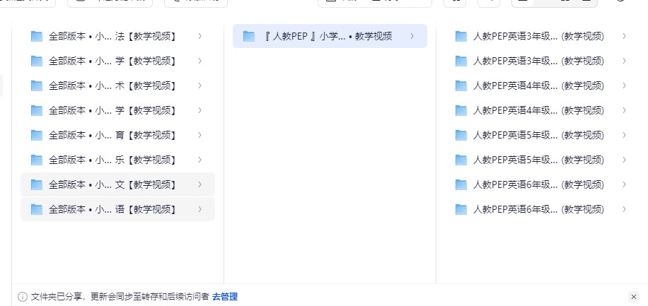 小学1-6年级全部教学视频，单集46.6MB 345G