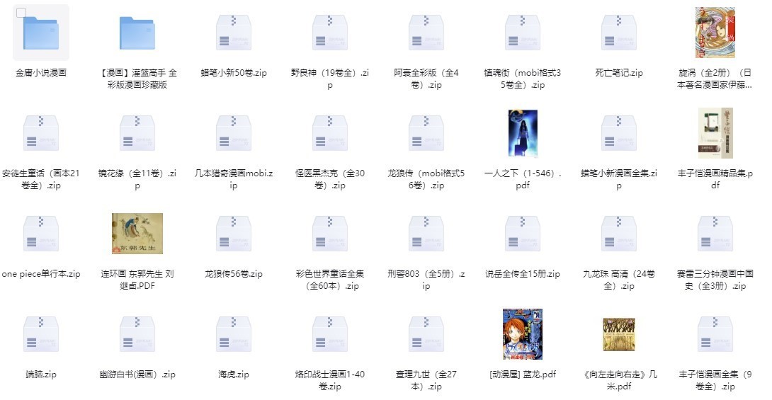  [168部漫画合集，你想看的这里都有] [PDF/mobi/epub/azw3]（368G）