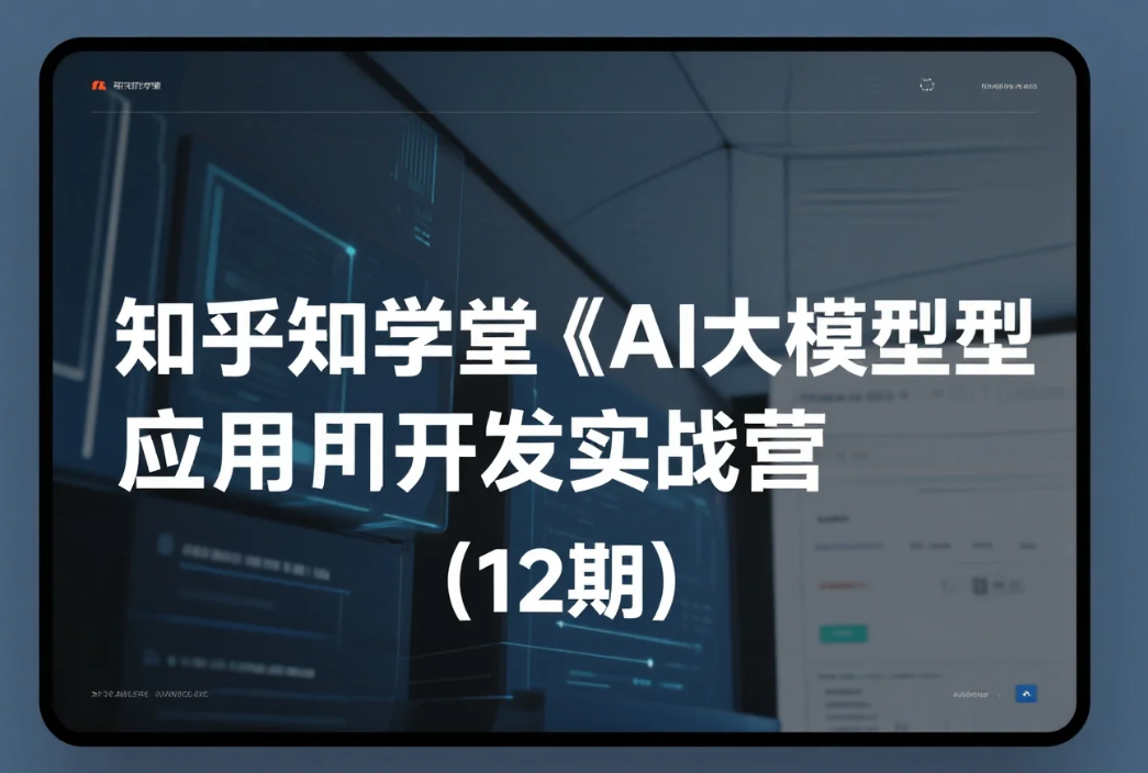 【教程】知乎知学堂《AI大模型应用开发实战营 (12期)》