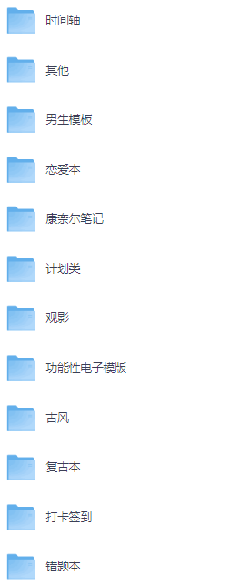 300+套分类电子手账笔记模板，超好用，不同种类的模版大合集【1.46GB】