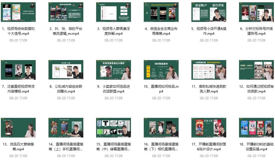 微信视频号运营 合集 营销案例集锦，引流推广手到擒来！【41.4GB】