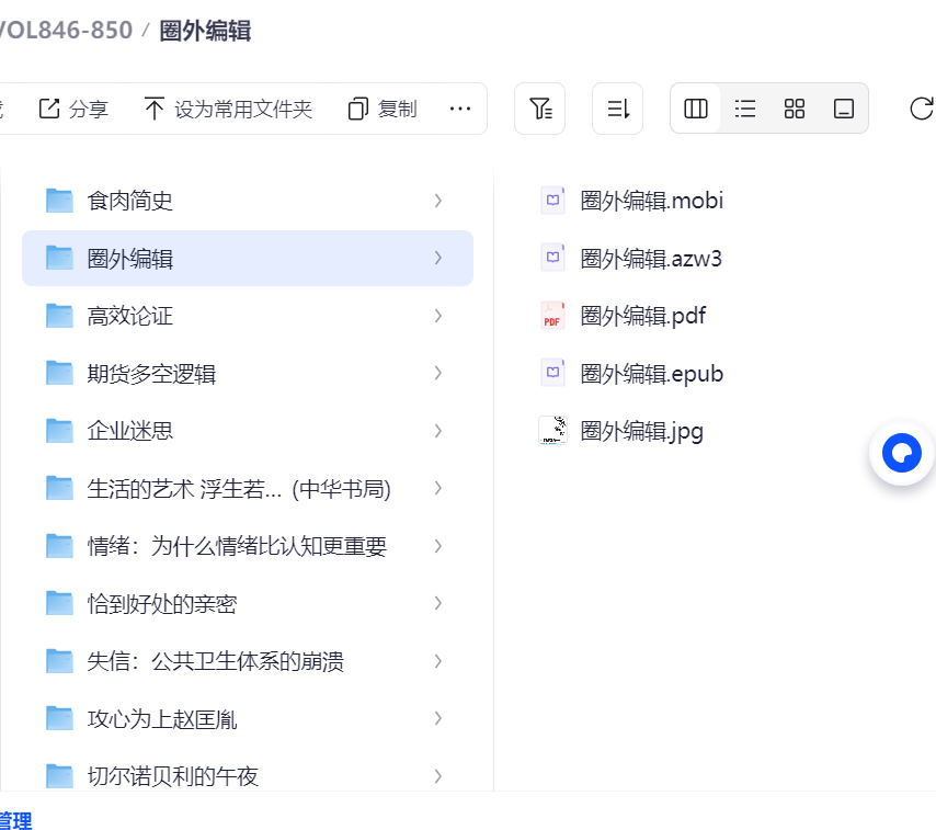精品电子书资源分享：高品质：5000+400套优质书籍！（带目录）【pdf+azw3+mobi+epub】【138G】