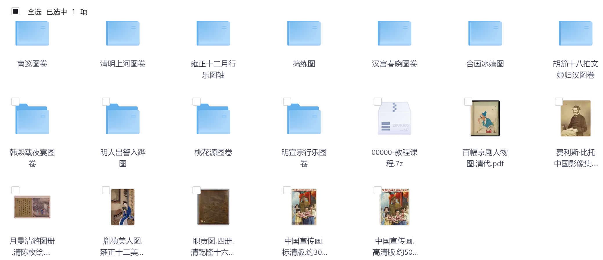 历代精选古画人物素材高清图片收藏资料合集 【7,7GB】