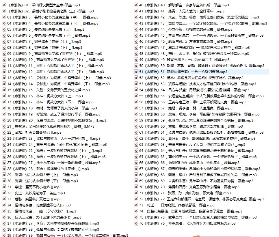 四大名著精讲（红楼梦、西游记、三国演义、水浒传）【1.8GB】