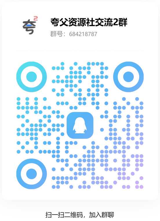 夸父资源社QQ交流群上线!欢迎进来聊天吹水