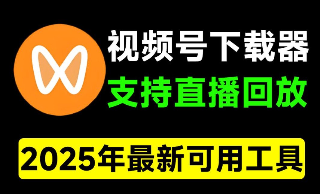 2025最新版本，视频号下载器！支持直播回放下载，使用超简单，一键下载为MP4格式，完全免费  44G