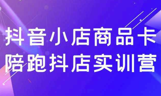 抖音小店商品卡陪跑抖店实训营 【1.1GB】
