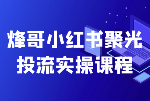 烽哥小红书聚光投流实操课程 【1.5GB】