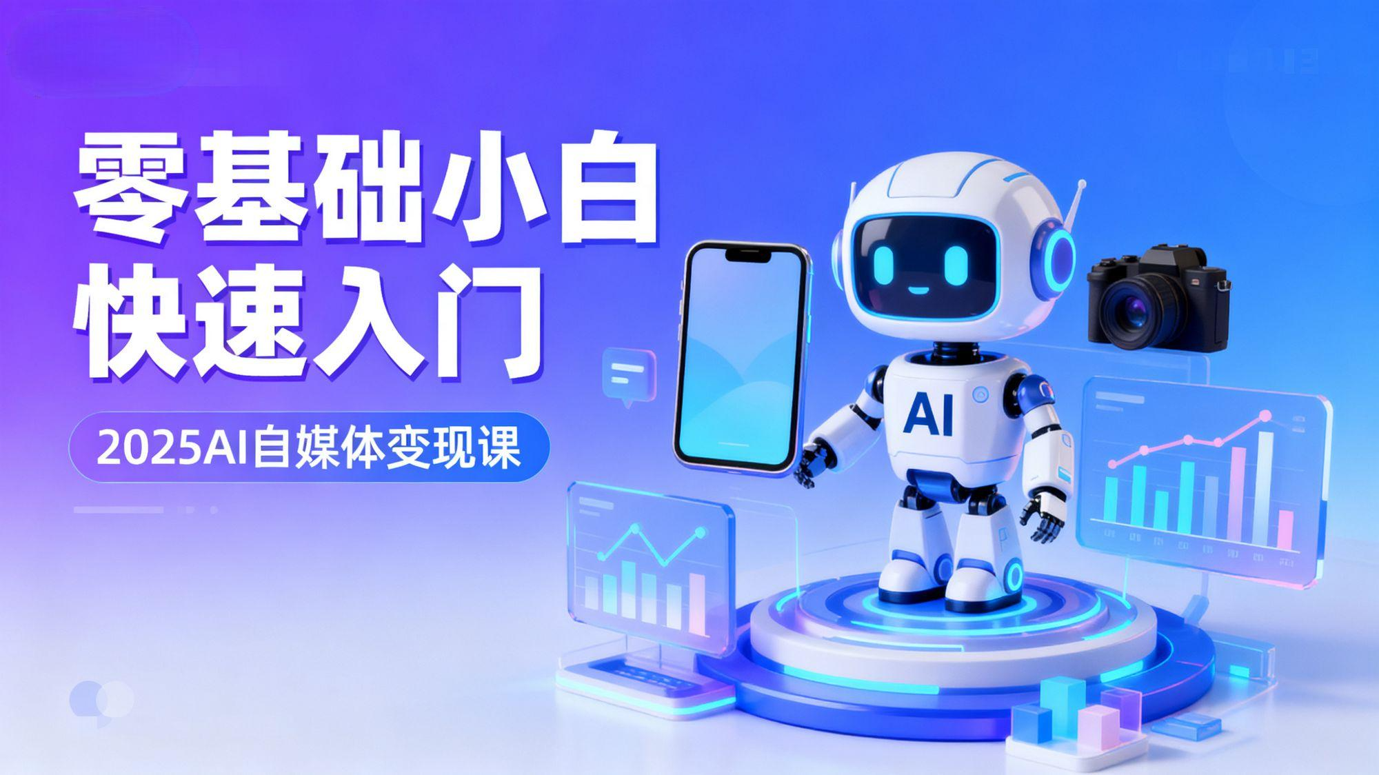 2025AI自媒体实战训练营，零基础小白快速入门【2.6GB】