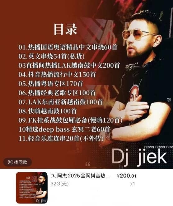 DJ阿杰2025全网抖音热播车载DJ精选音乐【26.2GB/MP3】