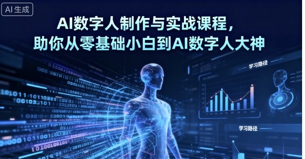 AI数字人制作与实战课程,助你从零基础小白到AI数字人大神【1.1GB/MP4】