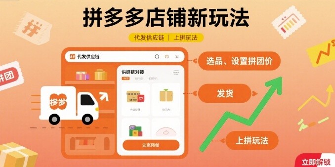 拼多多店铺新玩法，代发供应链上拼玩法   1.02GB