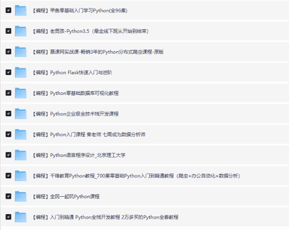 【编程】Python编程合集 零基础入门到精通实战变现【205.2GB】