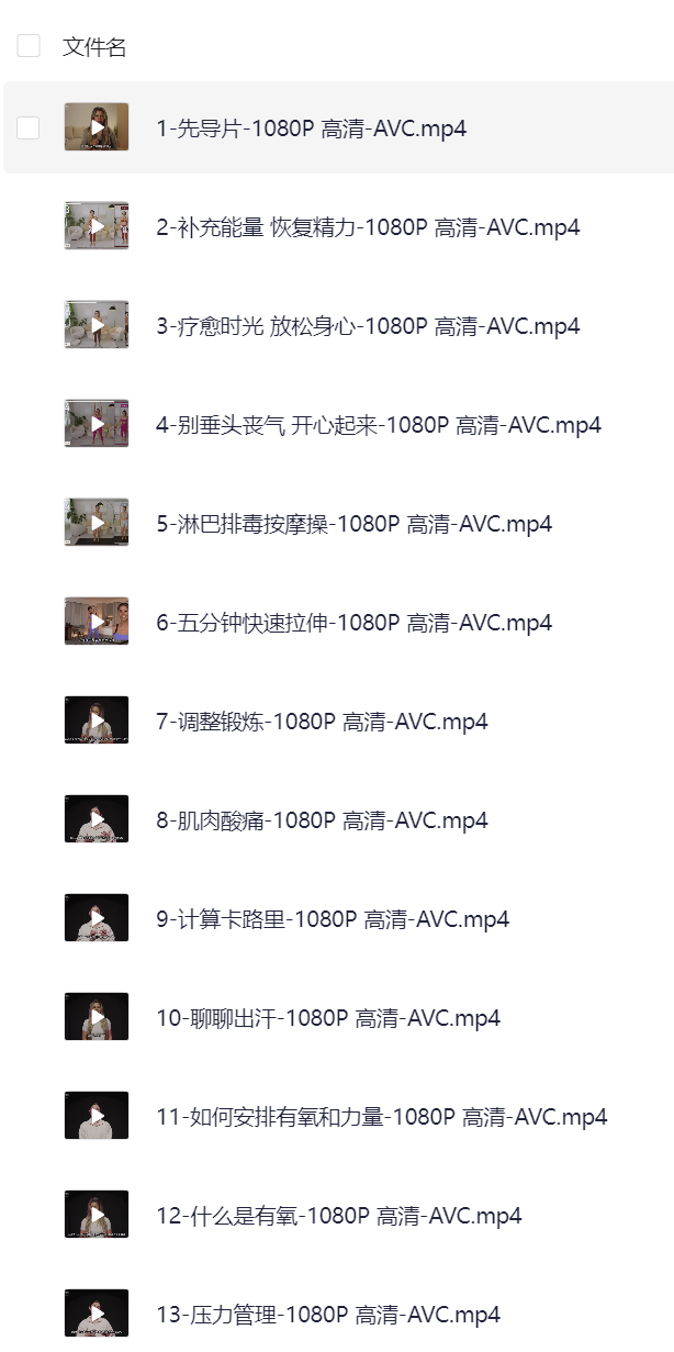燃脂训练营+产后修复计划【21.9GB】