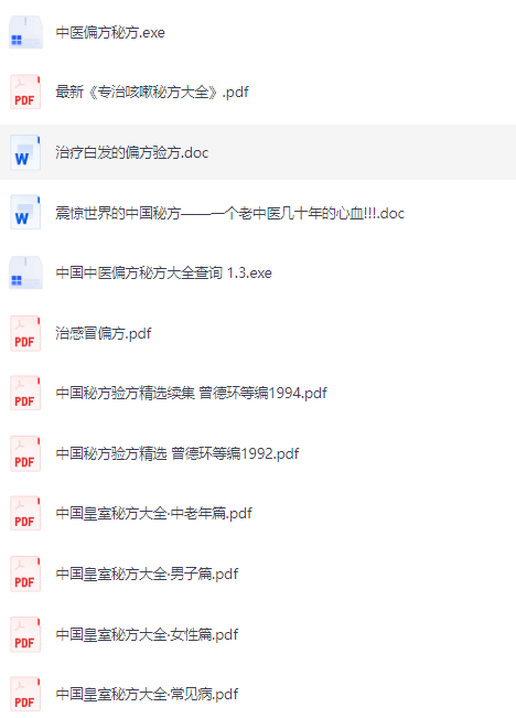 偏方秘方（华佗 民间 中医 收藏），收藏备用【336.1MB】
