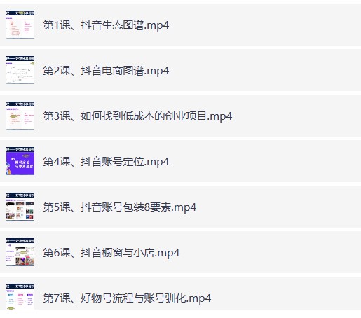 抖音好物带货实操课程 全盘拆解抖音好物带货号全套流程打法【9.2GB】