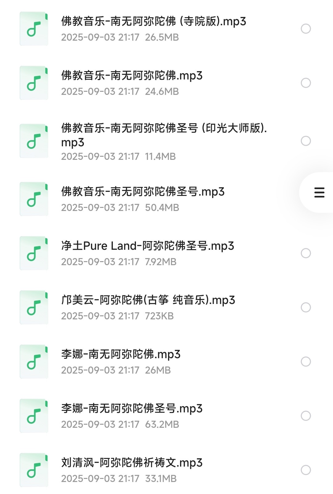 《南无阿弥陀佛》圣号唱念多版本合集 mp3【847MB】
