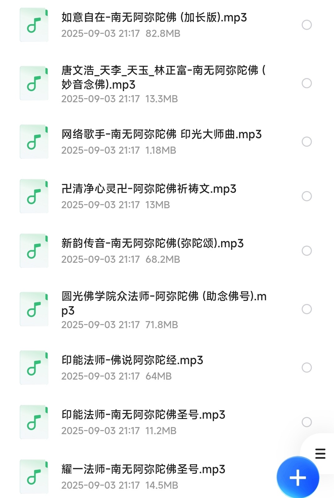 《南无阿弥陀佛》圣号唱念多版本合集 mp3【847MB】