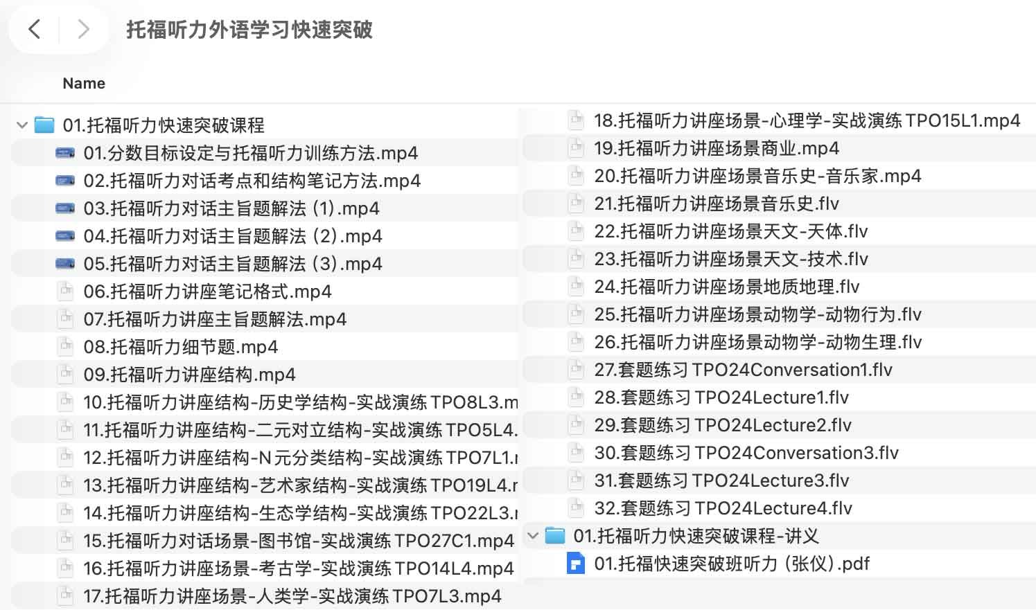 托福听力外语学习快速突破 2.8G